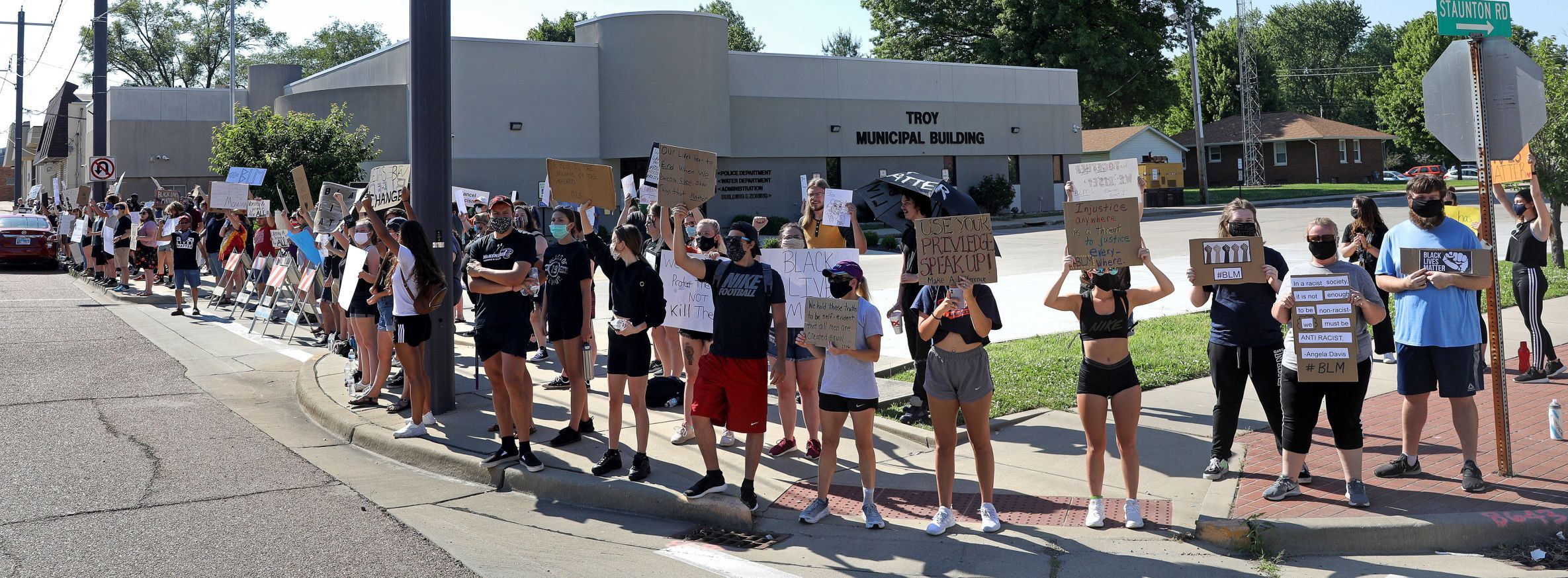 Small Troy, Ill. crowd swells to 200 plus for Black Lives Matter